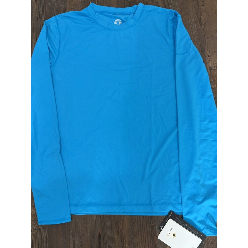 Bloquv Women's Long Sleeve Blue Athletic Fitness Running Shirt New